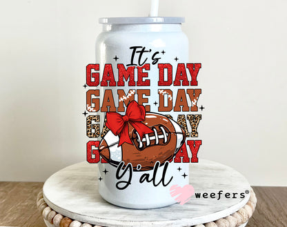 It's Game Day Y'all Football UV DTF 16oz Decal