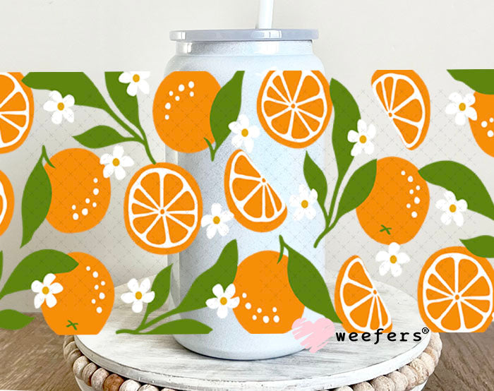 UV DTF Cup Wraps - Oranges 16oz Glass Can Generic Weefers
