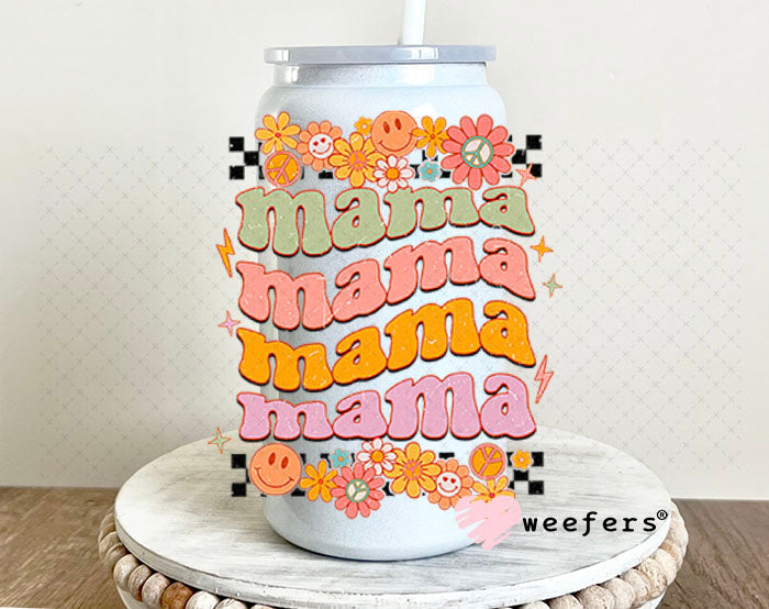 UV DTF Decal - Mama Stacked 16oz Glass Can Generic Weefers