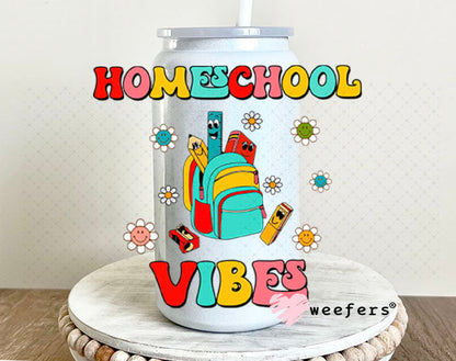 UV DTF Decal - Homeschool Vibes 16oz Glass Can Generic Weefers