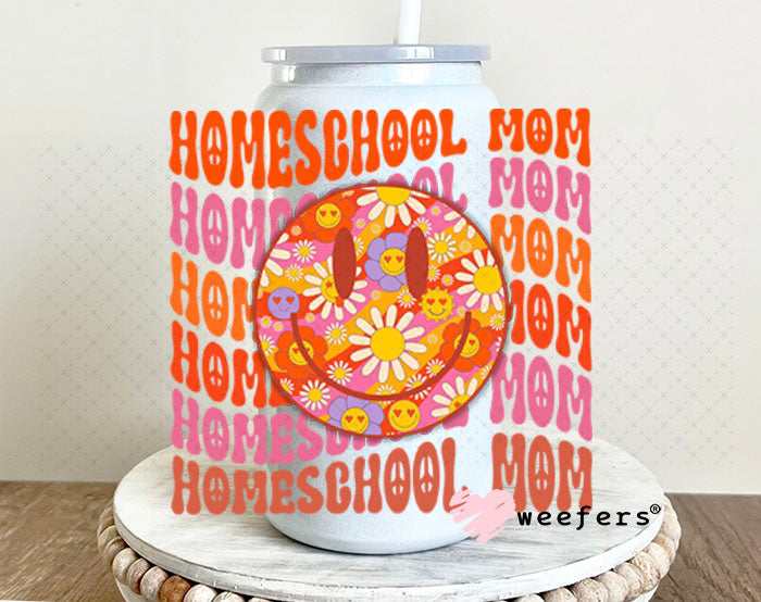 UV DTF Decal - Homeschool Mom 16oz Glass Can Generic Weefers