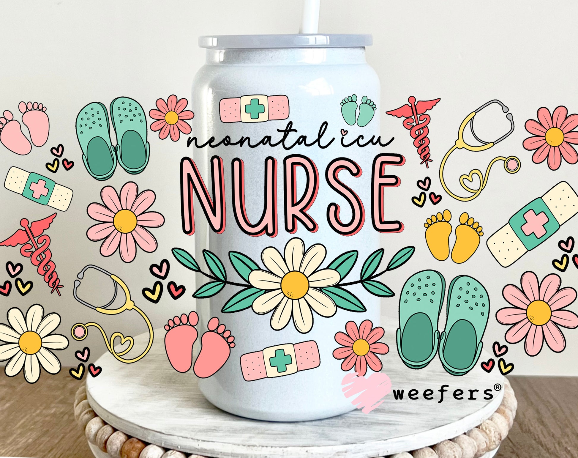 Neonatal ICU Nurse UV DTF 16oz Cup Wrap