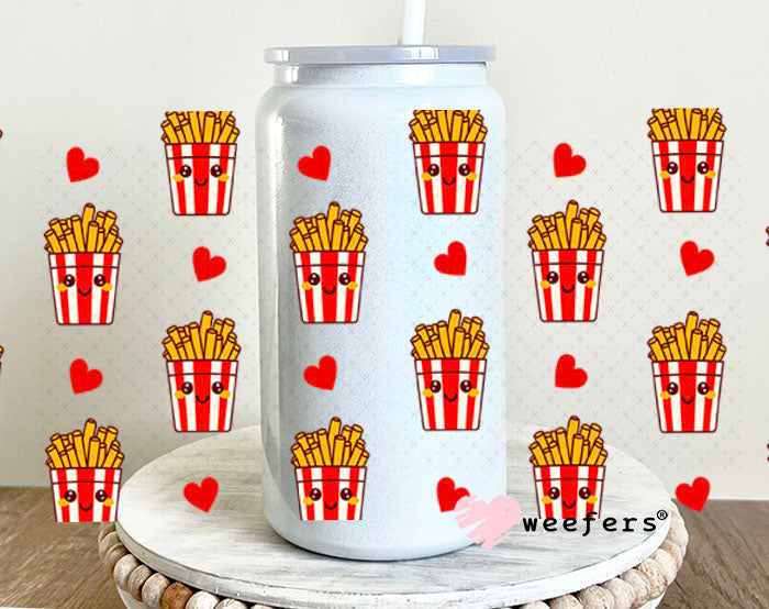 UV DTF Cup Wrap – USA Red White Blue Bows 16oz Glass Can Generic Weefers