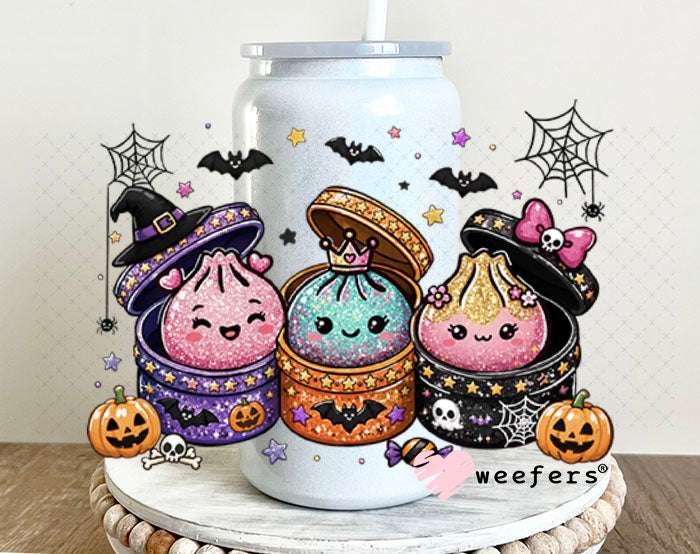 UV DTF Decal - Halloween Dumplings 16oz Glass Can Generic Weefers