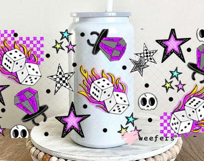 UV DTF Cup Wraps - Turns Out My Face Has Opinions Sidekick - Weefers® Exclsuive 16oz Glass Can Generic Weefers