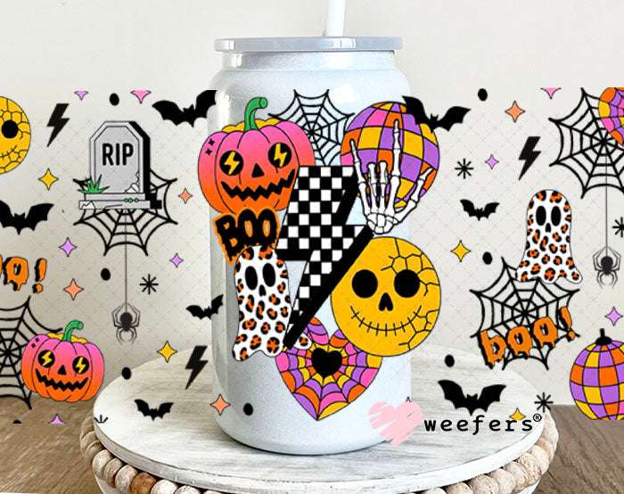 UV DTF Cup Wraps - RIP Pumpkins 16oz Glass Can Generic Weefers
