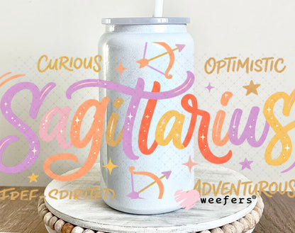 UV DTF Cup Wraps - Sagittariues Zodiac Sign 16oz Glass Can Generic Weefers