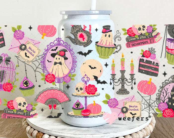 UV DTF Cup Wraps - Halloween Story 16oz Glass Can Generic Weefers