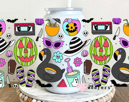 UV DTF Cup Wraps - Halloween Summer 16oz Glass Can Generic Weefers