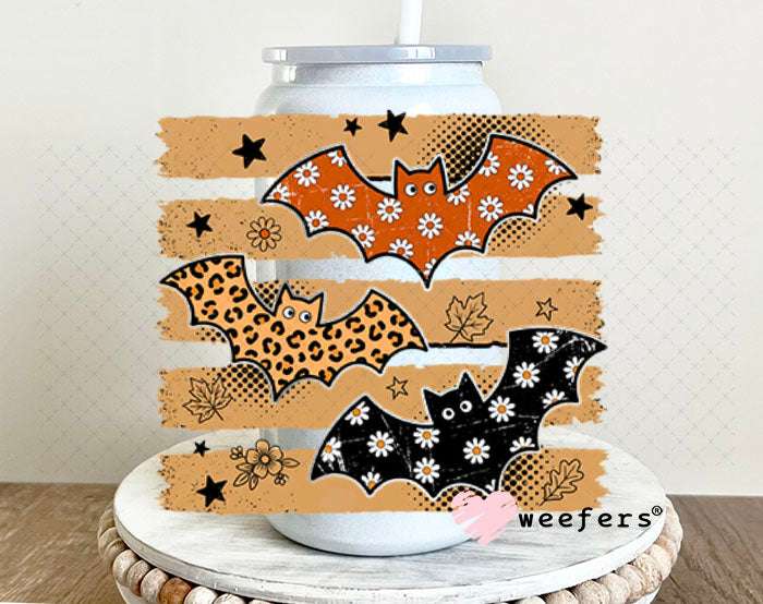 UV DTF Decal - Fall Bats 16oz Glass Can Generic Weefers