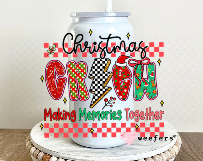 UV DTF Decal - Christmas Crew 16oz Glass Can Generic Weefers