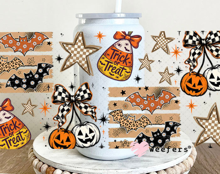UV DTF Cup Wraps - Halloween Vibes - Weefers® Exclusive 16oz Glass Can Generic Weefers