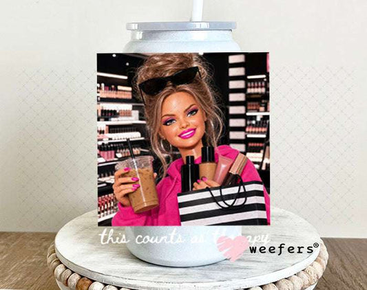 UV DTF Decal - This Counts as Therapy Crashout Doll 16oz Glass Can Generic Weefers