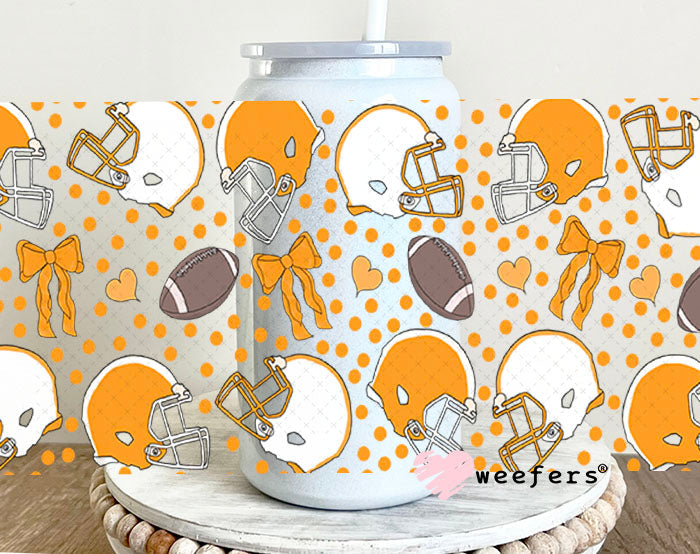 UV DTF Cup Wraps - Tennessee Football 16oz Glass Can Generic Weefers