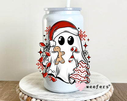 Christmas Ghost Snacks UV DTF 16oz Decal