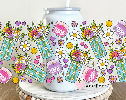 Flowers and Candles UV DTF 16oz Cup Wrap