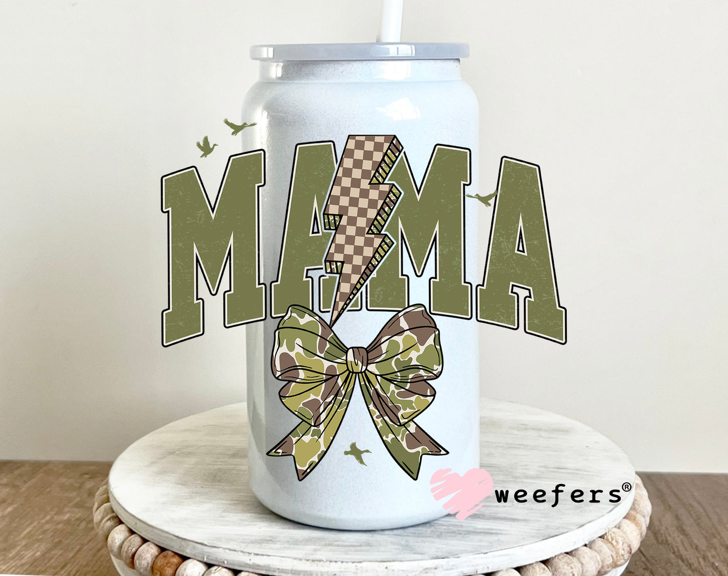 Camo Mama Coquette UV DTF 16oz Decal