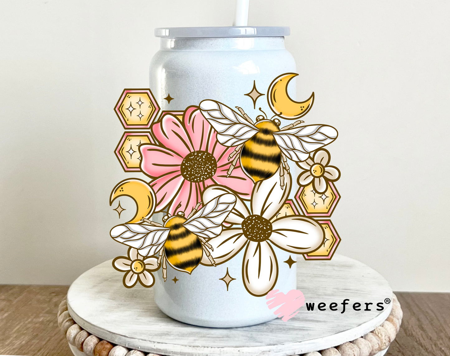 Floral Honey Comb UV DTF 16oz Decal