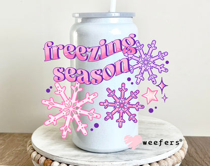 Pink Freezing Season UV DTF 16oz Decal