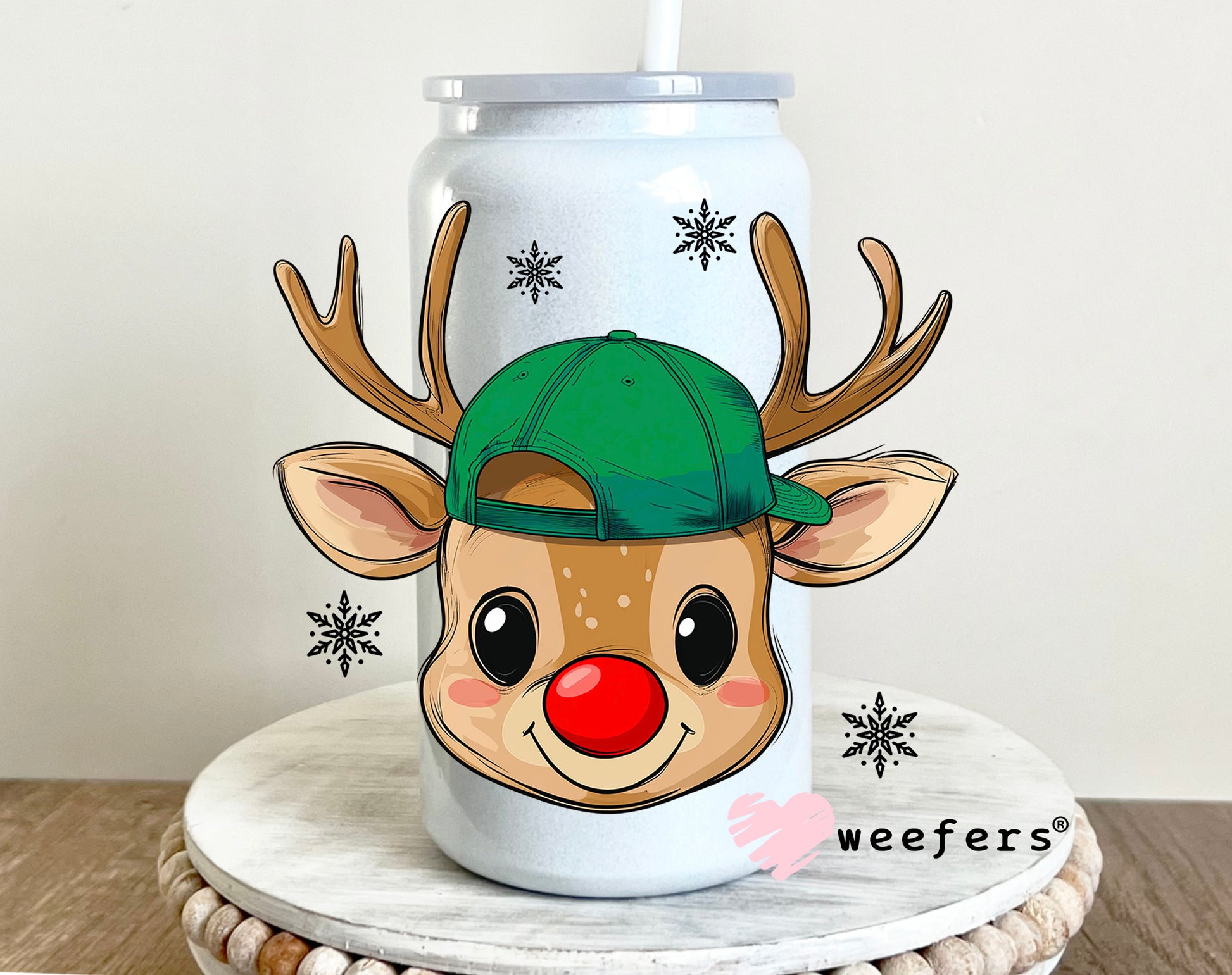 Reindeer Boy Cutie UV DTF 16oz Decal