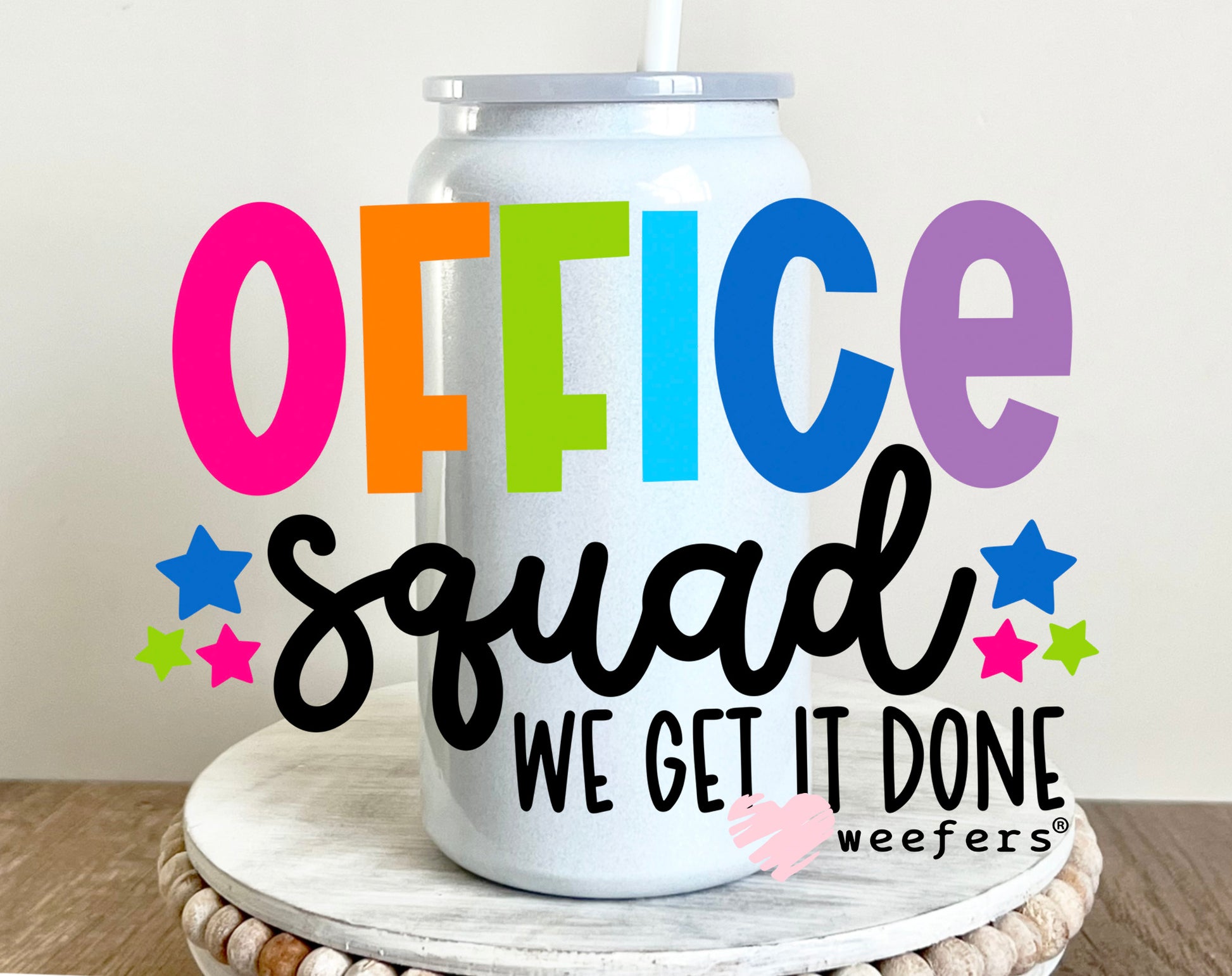 Office Squad We Get It Done UV DTF 16oz Decal