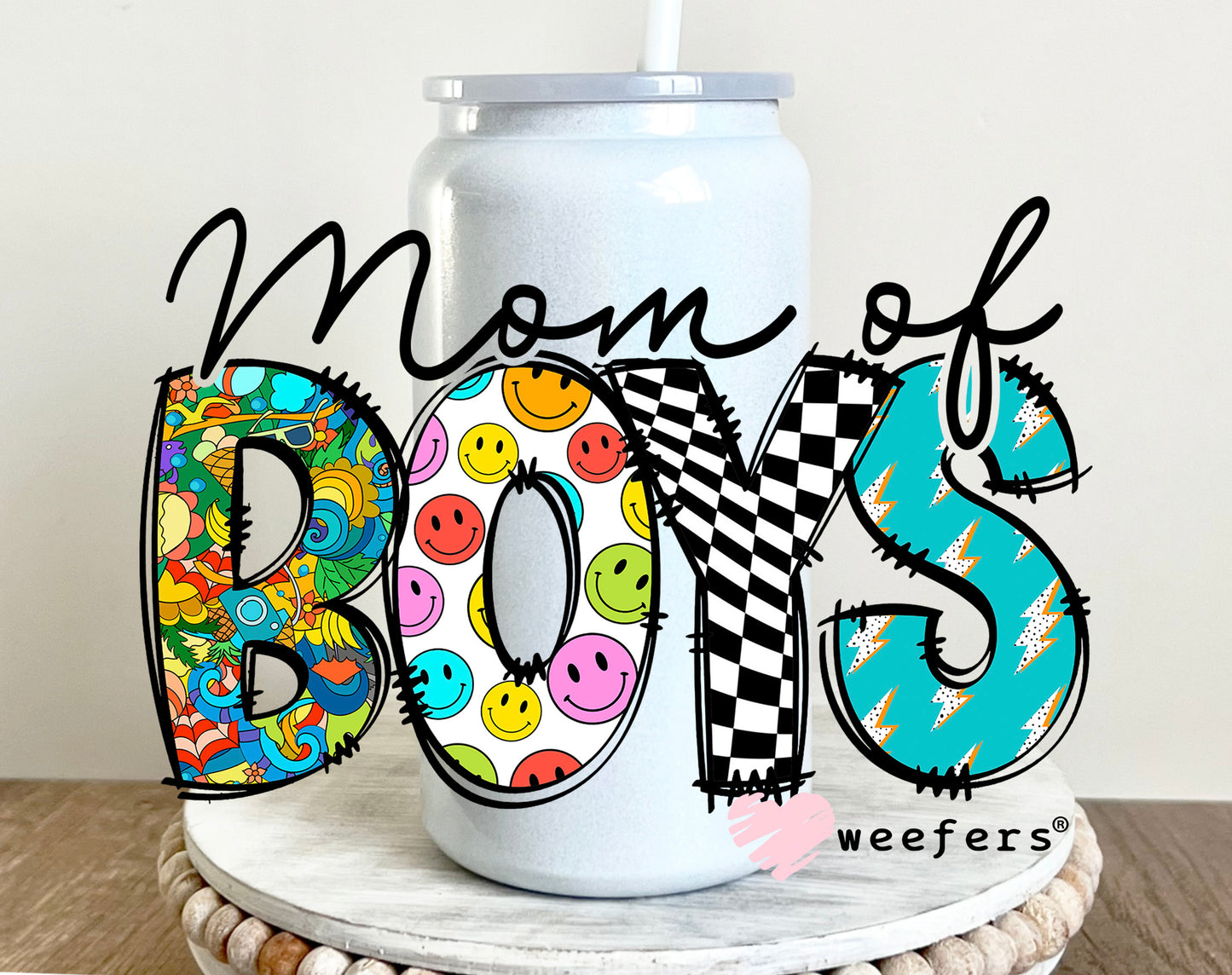 Mom of Boys UV DTF 16oz Decal