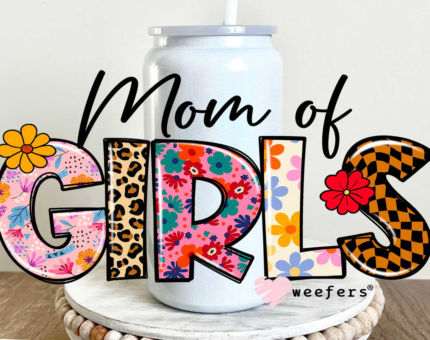 Mom of Girls UV DTF 16oz Decal