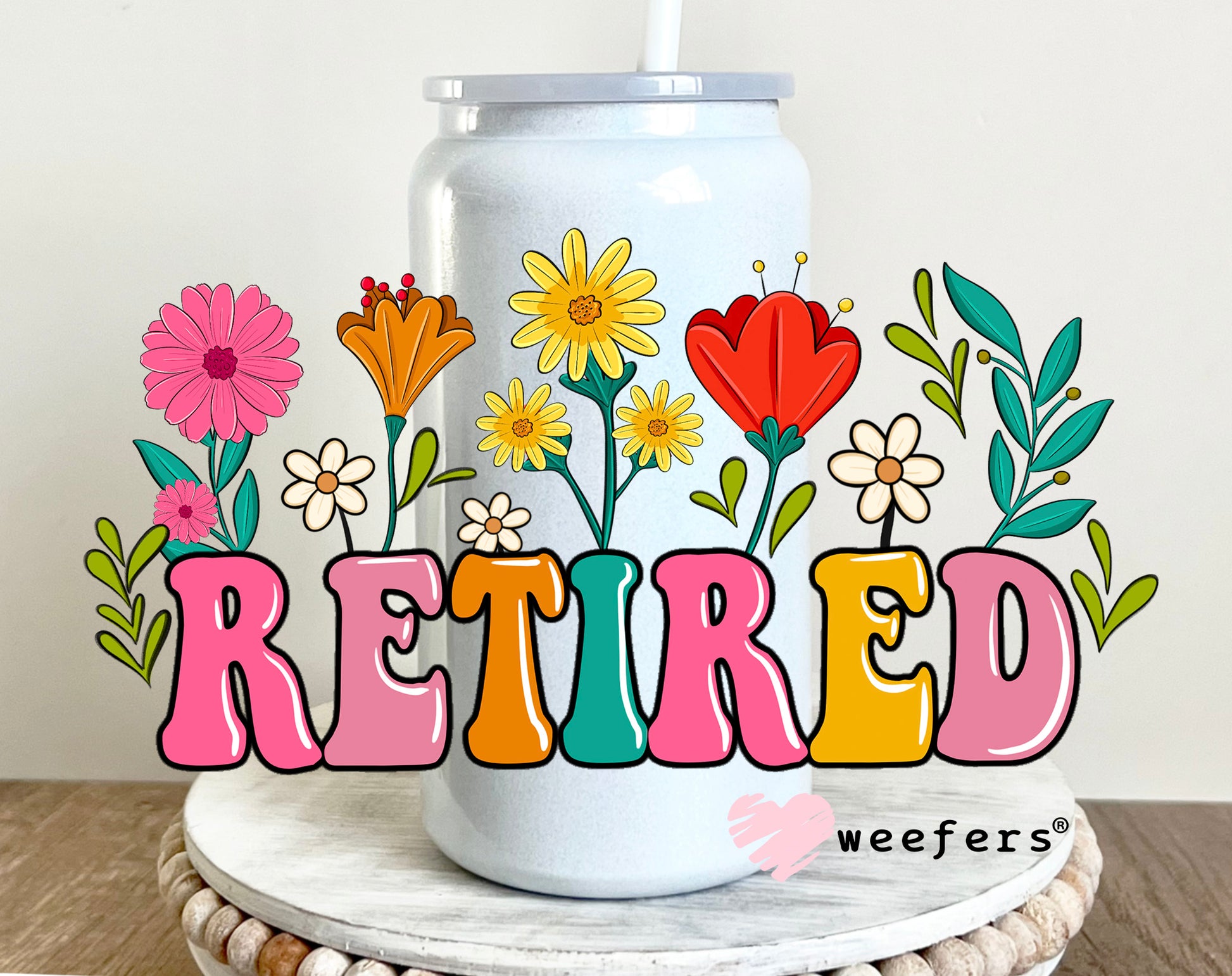 Retired Flowers for her UV DTF 16oz Decal