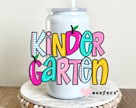 Colorful Kindergarten UV DTF 16oz Decal