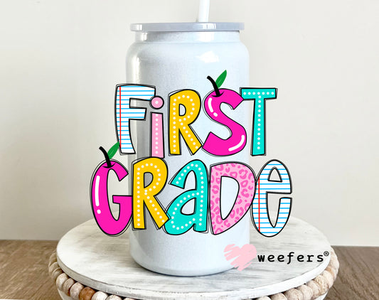 Colorful First Grade UV DTF 16oz Decal