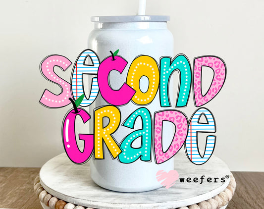 Colorful Second Grade UV DTF 16oz Decal