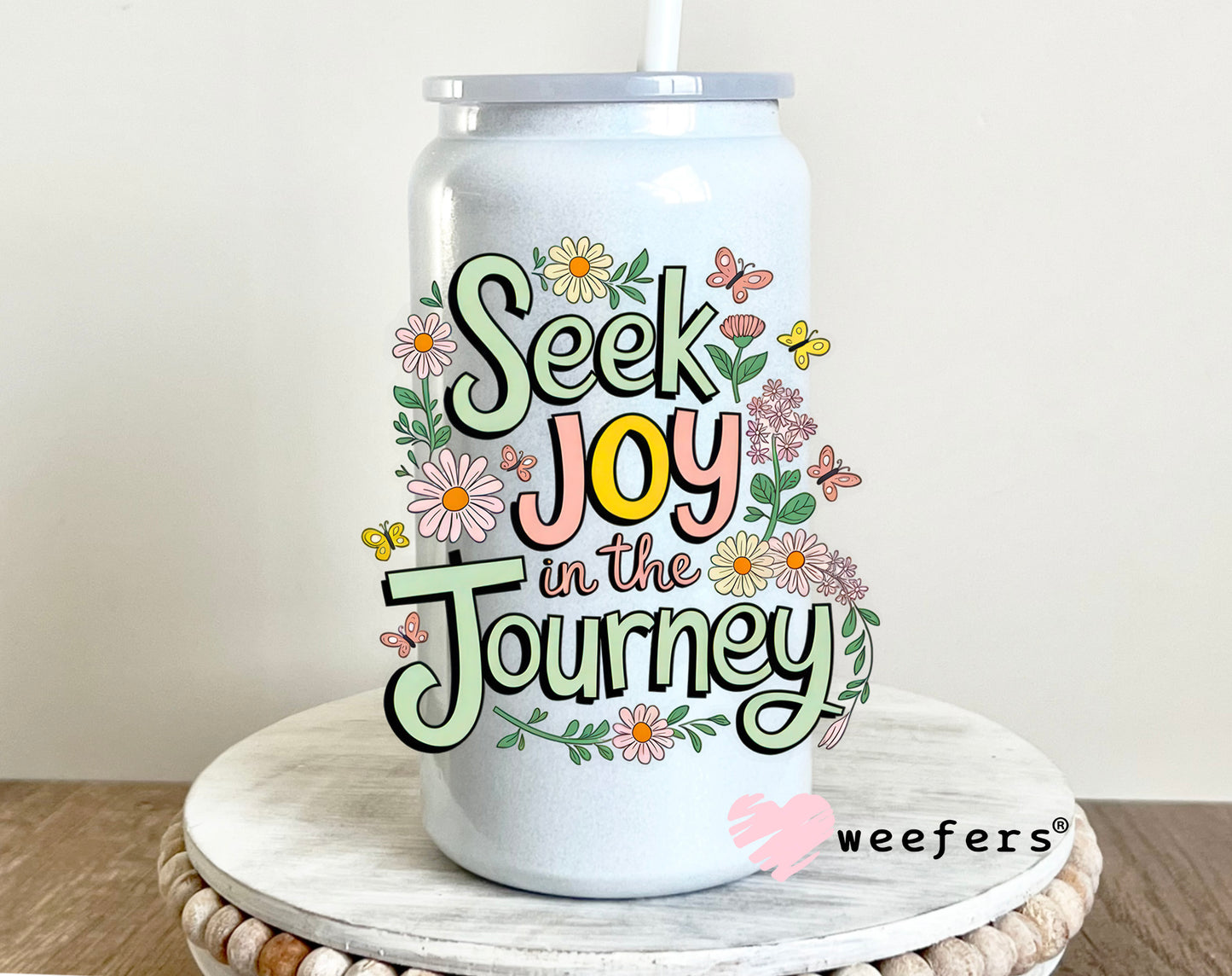 Seek Joy in the Journey UV DTF 16oz Decal