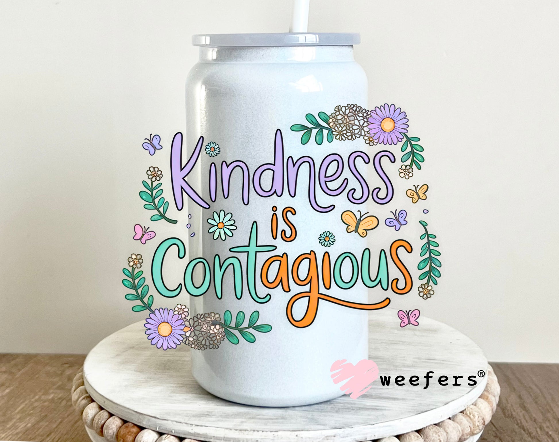 Kindness is Contagious UV DTF 16oz Decal