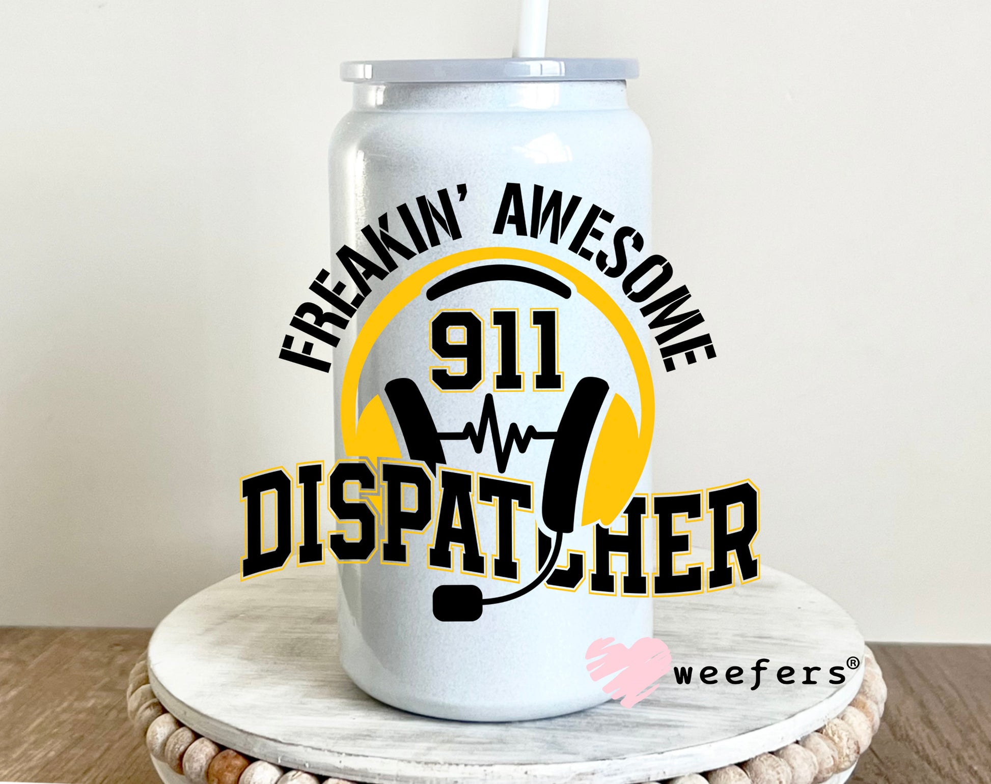 Freakin' Awesome 911 Dispatcher UV DTF 16oz Decal