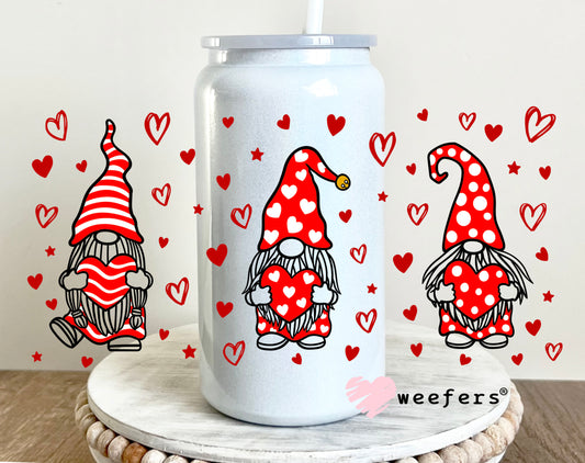 Valentine Gnomes UV DTF 16oz Cup Wrap