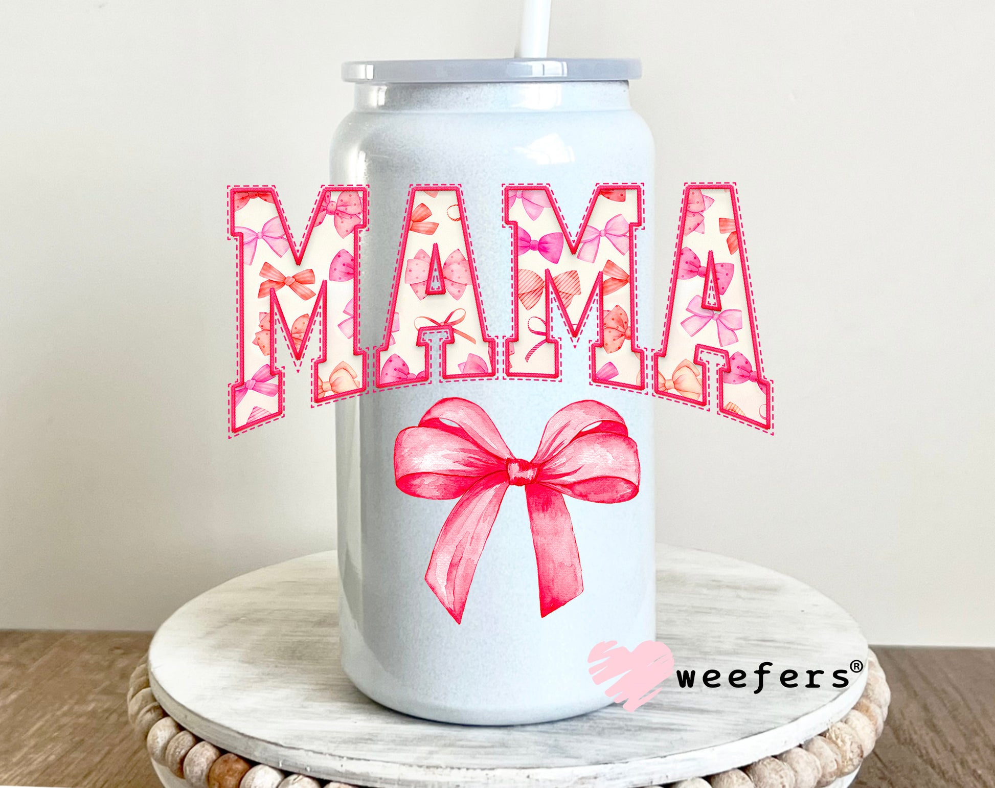 Mama Coquette Pink UV DTF 16oz Decal