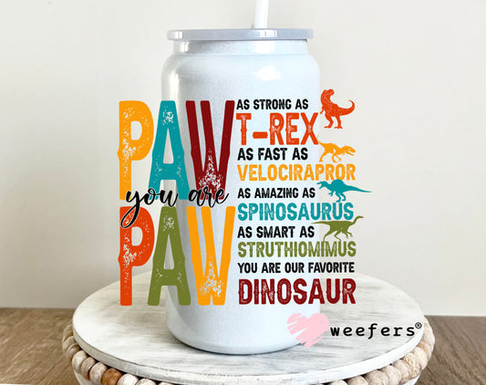 Paw Paw Dinosaur Quotes UV DTF 16oz Decal