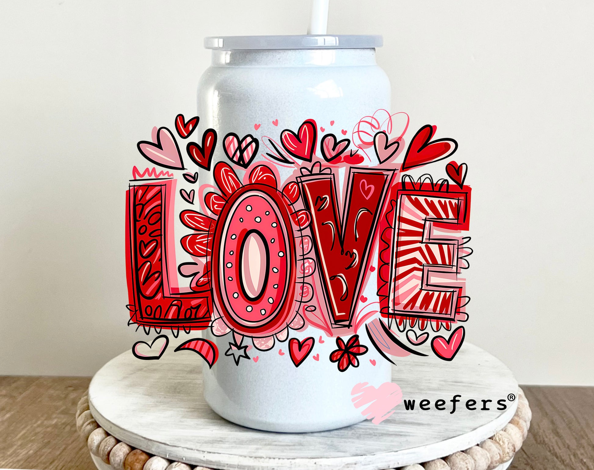 Love Valentine's Day UV DTF 16oz Decal