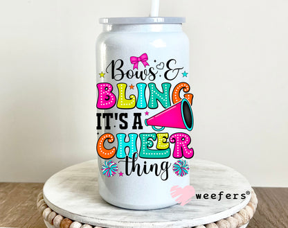 Bows & Bling It's a Cheer Thing UV DTF 16oz Decal