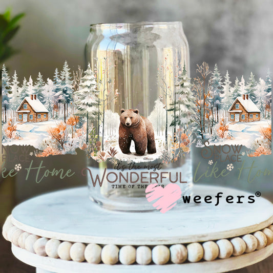 It's the Most Wonderful Time of the Year Christmas UV DTF Cup Wrap 16oz Libbey Glass Original Size Weefers