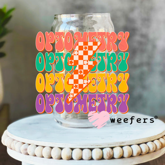 Optometry UV DTF Decal 16oz Libbey Glass Original Size Weefers