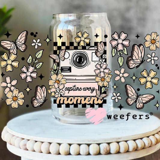 Capture Every Moment UV DTF Cup Wrap 16oz Libbey Glass Original Size Weefers
