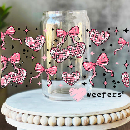Cherry Disco Balls UV DTF Cup Wrap 16oz Libbey Glass Original Size Weefers