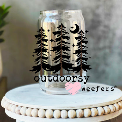 Outdoorsy UV DTF Decal 16oz Libbey Glass Original Size Weefers