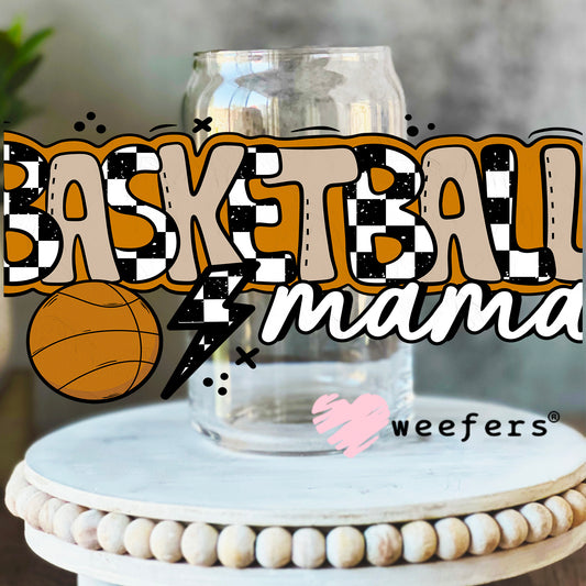 Basketball Mama UV DTF Cup Wrap 16oz Libbey Glass Original Size Weefers