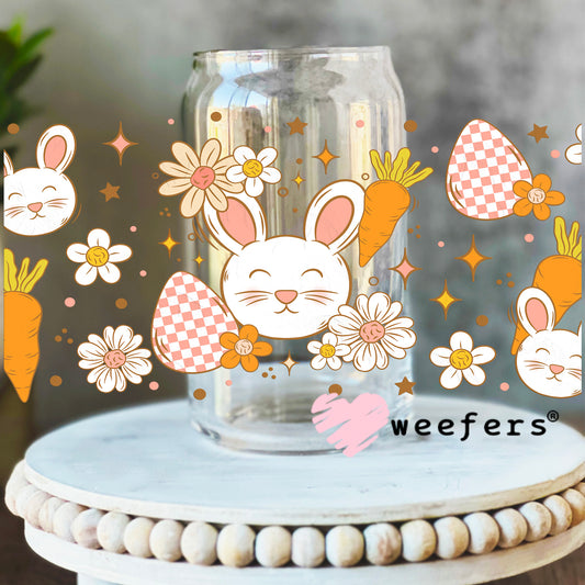 Easter Bunny's Favorite Things UV DTF Cup Wrap 16oz Libbey Glass Original Size Weefers