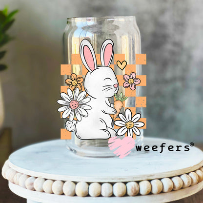 Honey Spring Bunny UV DTF Decal 16oz Libbey Glass Original Size Weefers