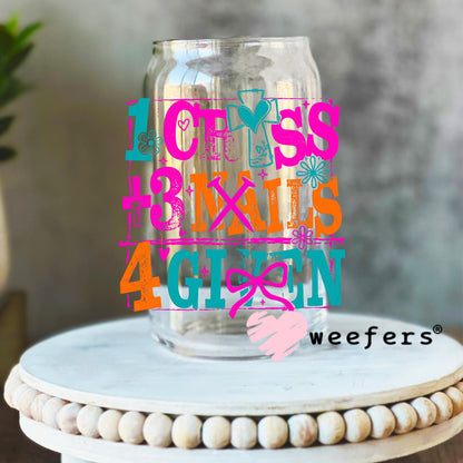 1 Cross 2 Nails 4 Given UV DTF Decal 16oz Libbey Glass Original Size Weefers