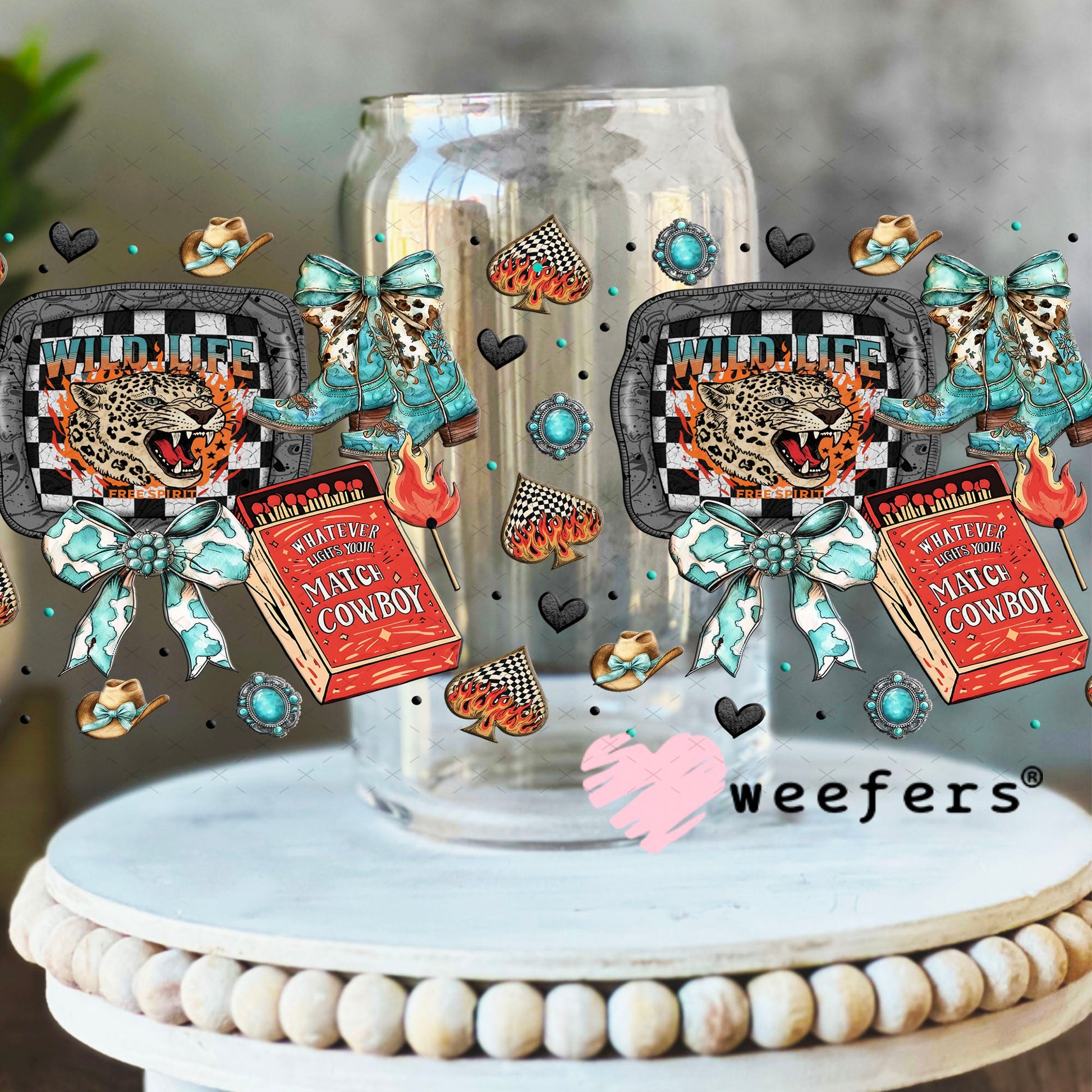 Whatever Lights Your Match Cowboy UV DTF Cup Wrap - WEEFERS EXCLUSIVE WRAP Weefers