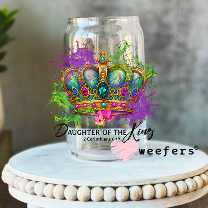 Daughter of the King UV DTF Decal 16oz Libbey Glass Original Size Weefers